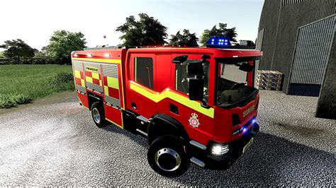 Scania Uk Fire Engine V10 Fs19 Farming Simulator 19 мод Fs 19 МОДЫ