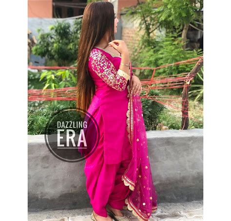 pink punjabi salwar kameez custom made dress suit patiala etsy