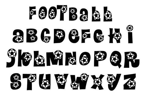 Soccer Svg Soccer Font Svg Football Font Svg Soccer Alphabet