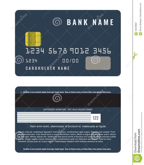 Check spelling or type a new query. Realistic Credit Card With A Chip Front And Back Side View ...