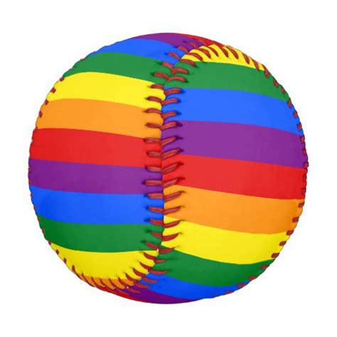 Colorful Rainbow Baseball Zazzle