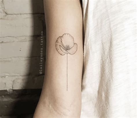 Top More Than 78 Fine Line Poppy Tattoo Best Vn