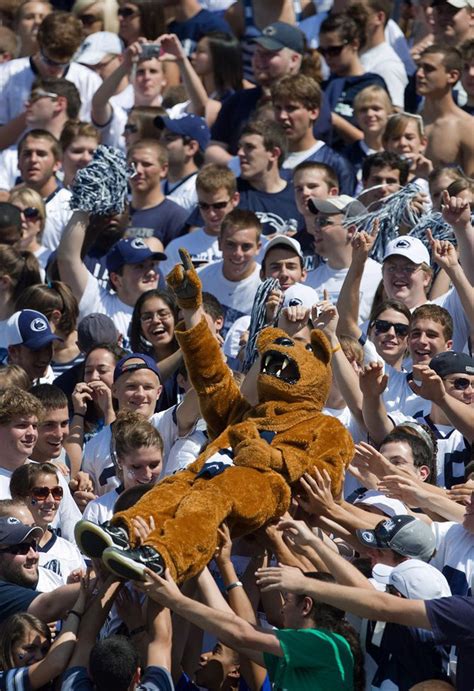 Fan Line Penn State Nittany Lion Mascot Driven To Drink By Ratty Costume