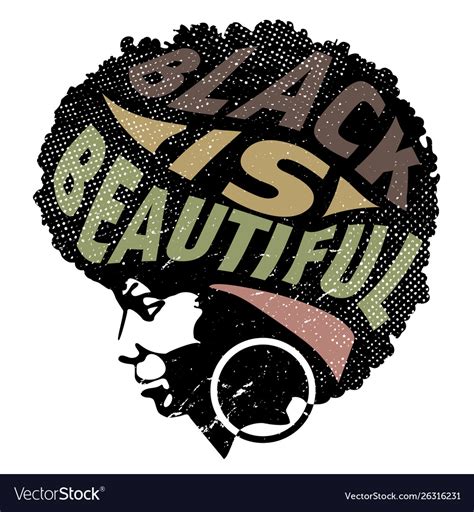 Black Is Beautiful Royalty Free Vector Image Vectorstock