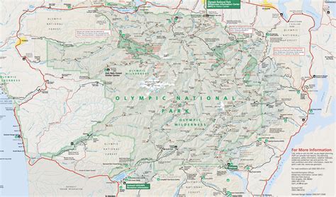 Olympic National Park Map Map Of The World