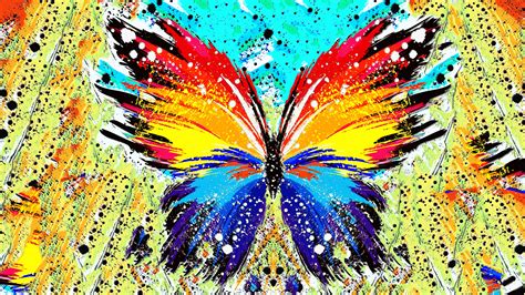 Download Abstract Paint Splatter Butterfly Wallpapers Hd Abstract