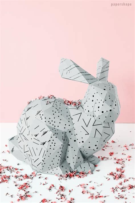 Somit liebt jedes kind den osterhasen. Osterhasen basteln aus Papier (mit Vorlage) - Papershape