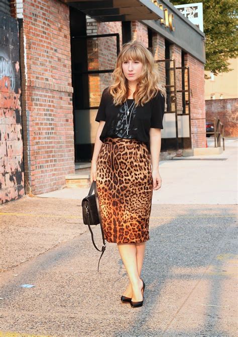 Tfdiaries By Megan Zietz Graphic Tee Leopard Pencil Skirt Leopard