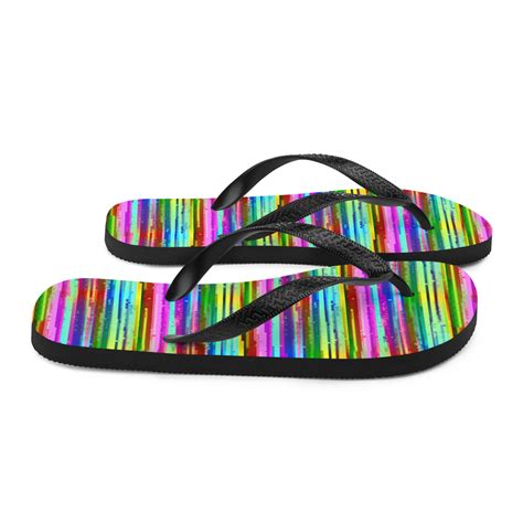 High Quality Colorful Striped Flip Flops Best Stylish Colored