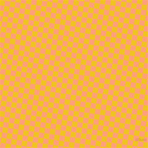 Moon Yellow and Light Salmon checkers chequered checkered ...