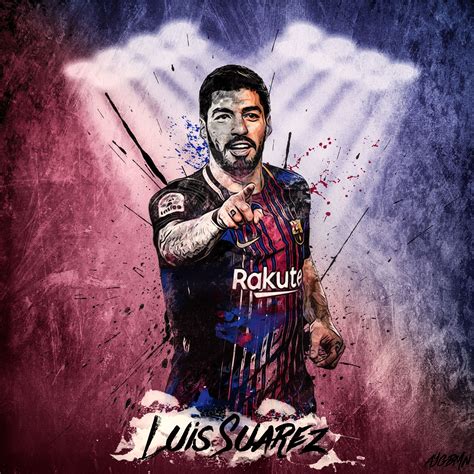 Luis Suarez Fc Barcelona Best Football Player Abstract Sketch Art My