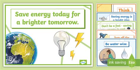 Energy Saving Slogans Poster Display Pack Ks2 Teacher Made
