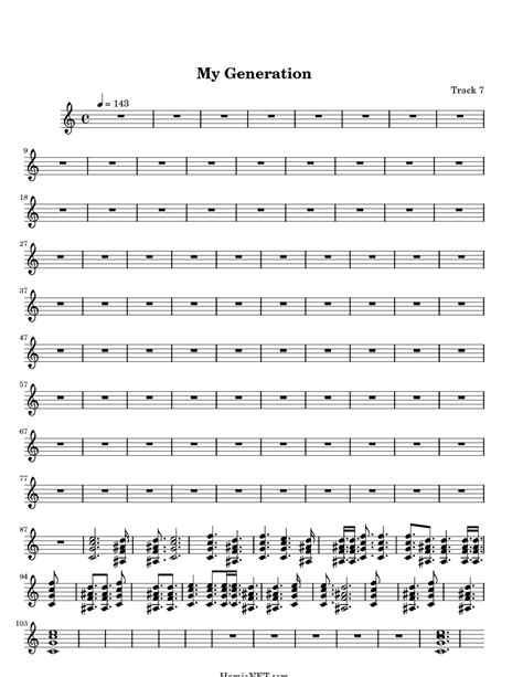 My Generation Sheet Music My Generation Score •