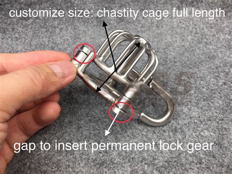 Customize Permanent Chastity Cage With Pa Wand Stainless Etsy Uk