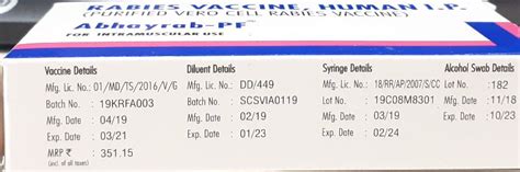 RABIES VACCINE HUMAN I.P (ABHAYRAB-PF) Manufacturer in Delhi Delhi