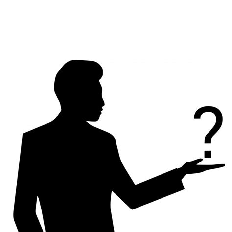 Man Silhouette Looking At Question Mark Free Stock Photo By Mohamed