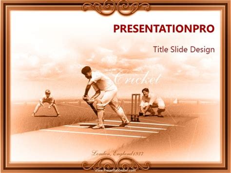 Cricket Sport Powerpoint Template Presentationpro