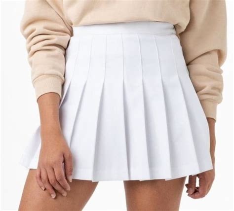 white pleated school tennis mini skirt etsy