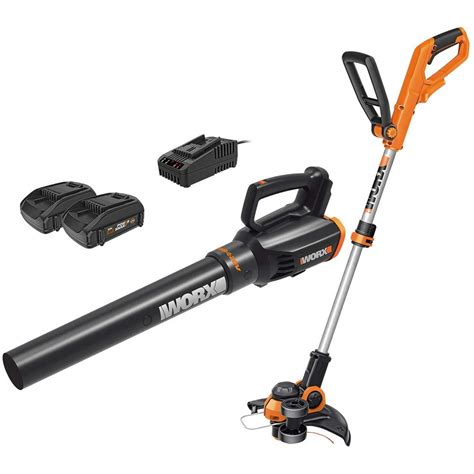 Worx Cordless String Trimmer And Blower Wg9291 Combo 20v 2 Batteries
