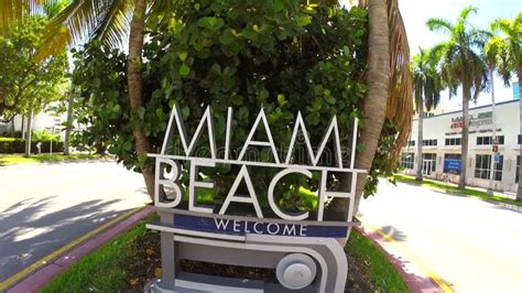 Welcome To Miami Beach Aerial Video Sign On The Julia Tuttle Causeway