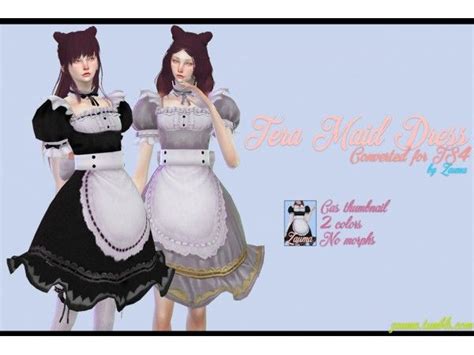 Tera Maid Dress Sims 4 Sims 4 Clothing Sims