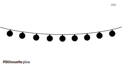Christmas Lights Silhouette Clipart Silhouettepics