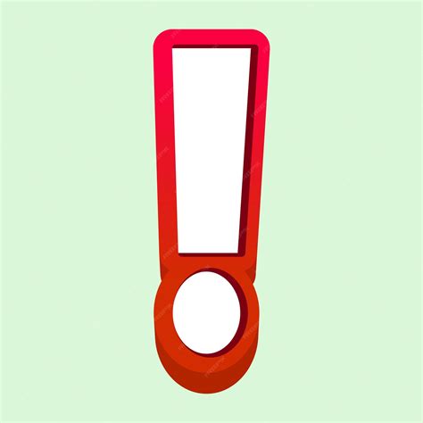Premium Vector A Red Exclamation Point Is Shown Against A Green