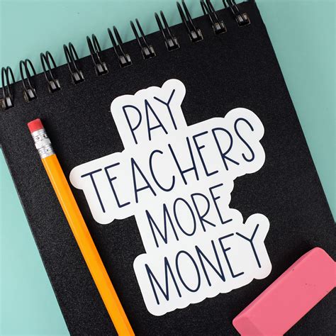 Pay Teachers More Money Sticker Teacher Stickers Laptop Etsy