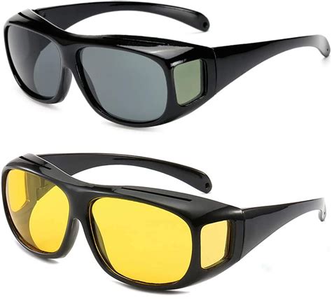 unisex hd anti glare night vision driving sunglasses over wrap around glasses men s sunglasses