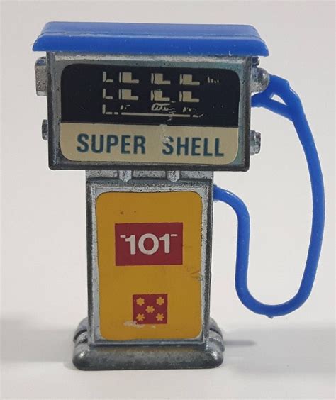 vintage 1960s corgi or dinky style super shell 101 blue topped miniature die cast metal gasoline