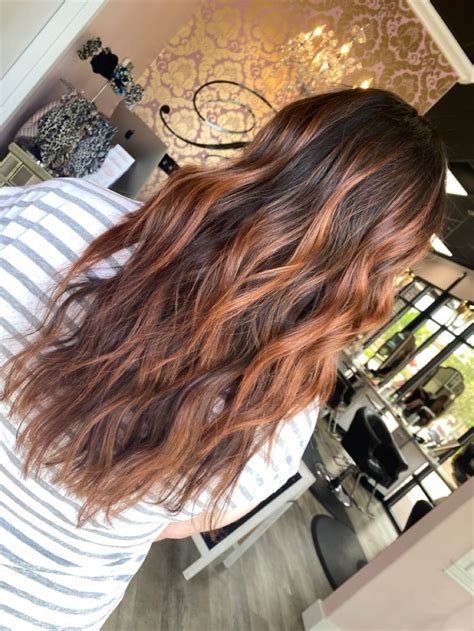 Copper Balayage Balyage Long Hair Long Hair Styles Copper Hair Dark