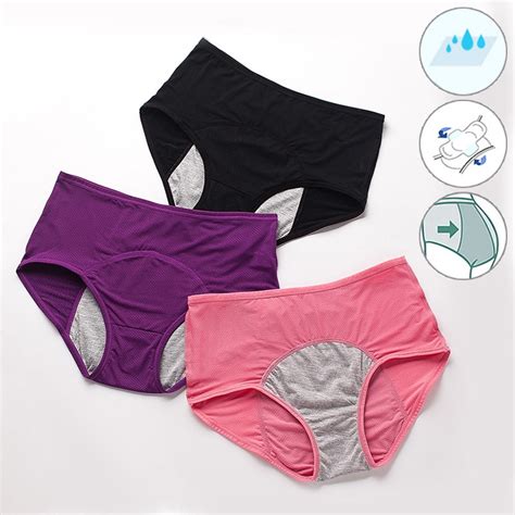 Women Menstrual Panties Enlarge Crotch Cloth Leak Proof Briefs