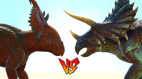 Ark Survival Pachyrhinosaurus Vs Triceratops Ep9 Youtube