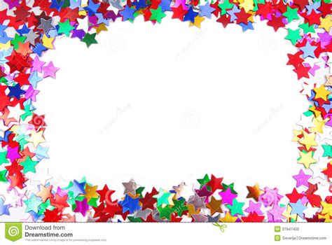 Confetti Colorful Frame Stock Photo Image 37947400