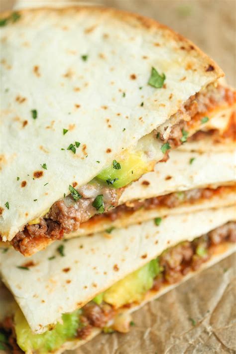 Cheesy Avocado Quesadillas Damn Delicious