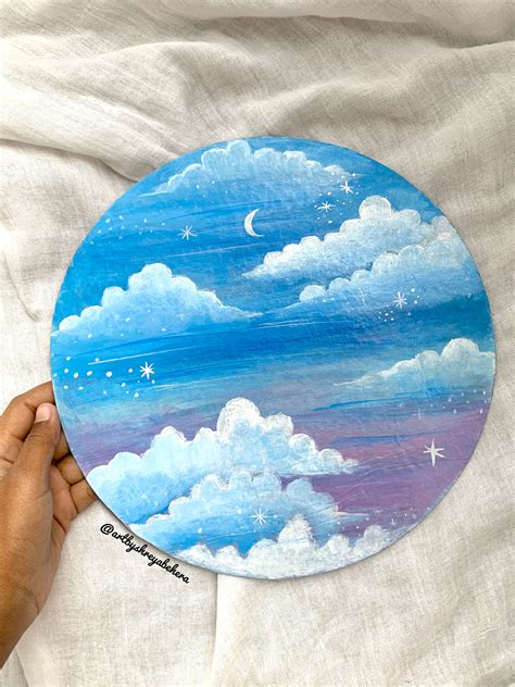 Aesthetic Clouds Painting Simple Canvas Paintings Drawings