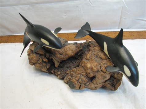 Orca Killer Whale Sculpture By John Perry 4in Long Figurine Statue On