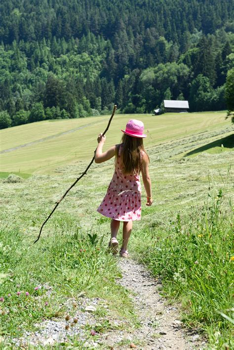 Free Images Grass Walking Person Girl Hiking Hay Meadow Walk