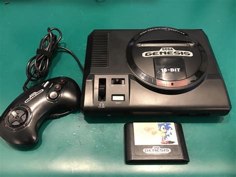 Sega Genesis Console 16 Bit 1601 With Game Hmifamikomacid