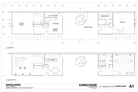 Eames House Cad Drawings Images Behance