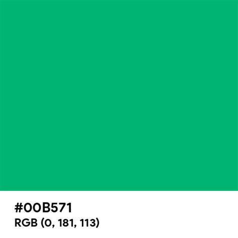 Bright Emerald Green Color Hex Code Is 00b571