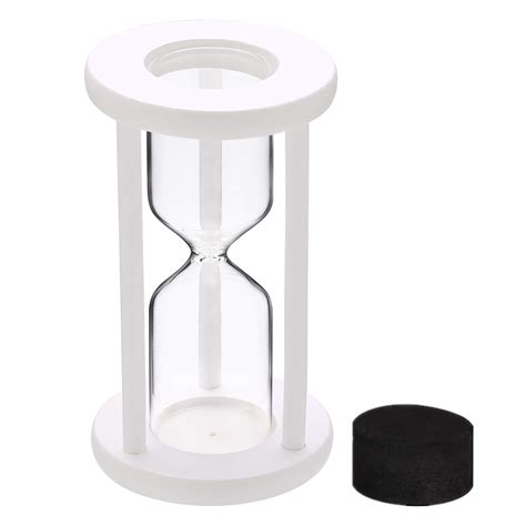 Buy Suliao Empty Hourglass Sand Clock Timer Set White Wooden Frame