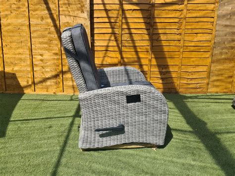 Bellevue 2 Seater Reclining Chair Rattan Garden Furniture Set Majestique Gfuk