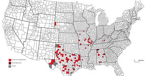 Map Of U S Counties Still Not Issuing Same Sex Marriage Licenses Alternative Title What The