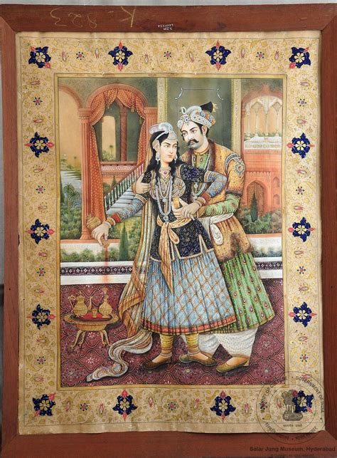 Nur Jahan And Attendants Mughal Miniature Paintings Mughal Paintings