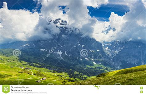 View On Switzerland Mountain Landscape Stock Photo Image Of Alpen