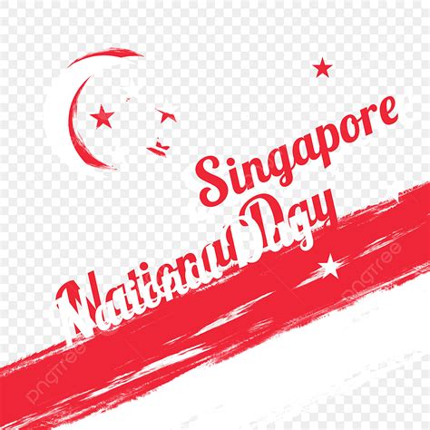 Singapore National Day Png Picture Scratched Flag Tilted Moon