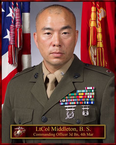 Lieutenant Colonel Brian S Middleton 1st Marine Division Leaders