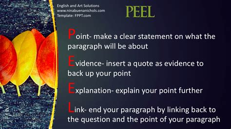 English Wizard Online Using Peel In Paragraph Writing