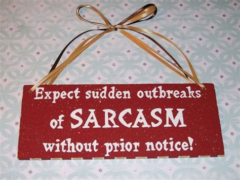 Expect Sarcasm Hand Painted Wooden Sign By Nataliesbastelkiste Hand